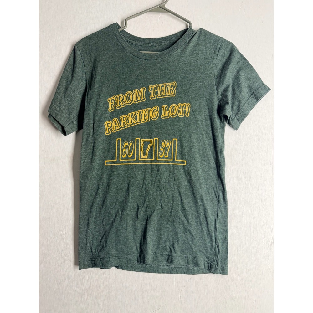 Homefield Vermont From The Parking Lot Basketball Graphic T-Shirt Green Small